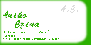 aniko czina business card